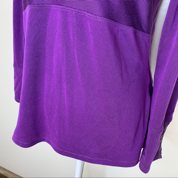 WOOLRICH V-NECK PULLOVER PURPLE TOP - Picture 8 of 14